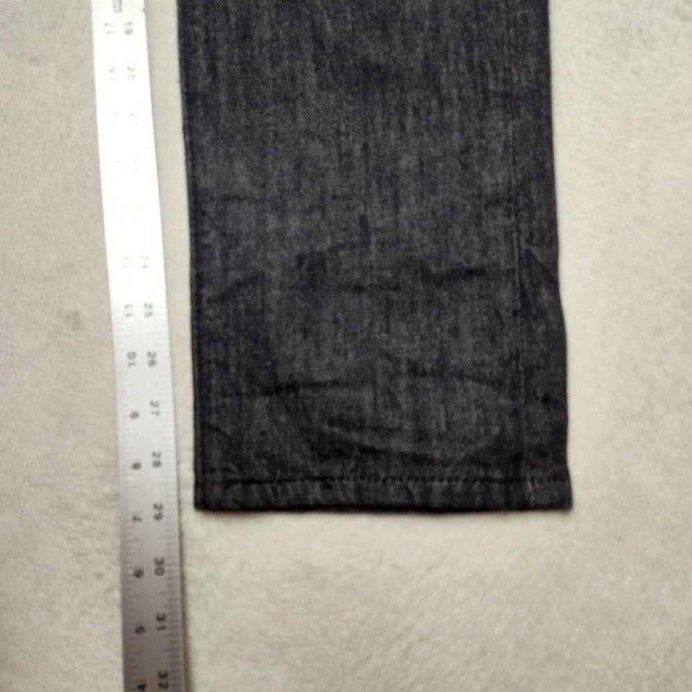 Levis 501 Jeans Mens 28x30 Black Straight Dark Wash Classic Fit Cotton Stretch
